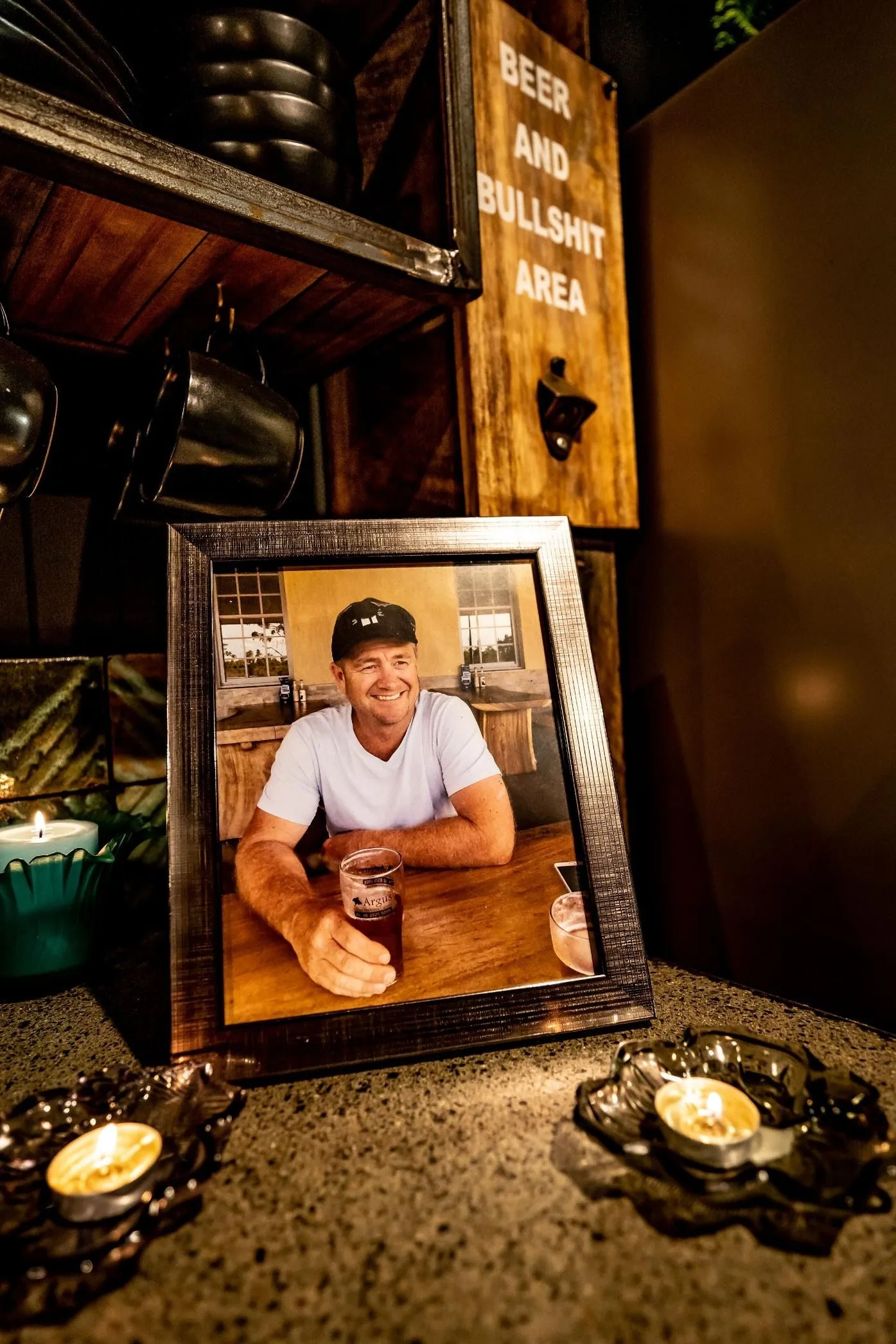 a candlelit photo of dave ❤️